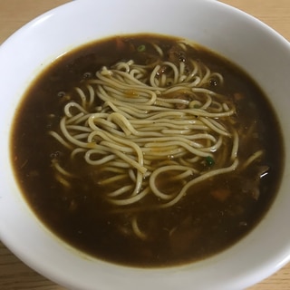 余りのカレーでカレーそば♡